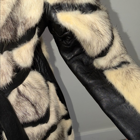 Chic Ken Nanfelt Fur and Leather Patterned Jacket - Picture 4 of 8